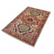 Hand Knotted Beige, Red and Light Blue Wool Area Rug Tribal Medallion Accent Rug Hand Knotted Beige, Red and Light Blue Wool Area Rug Tribal Medallion Accent Rug