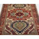 Hand Knotted Beige, Red and Light Blue Wool Area Rug Tribal Medallion Accent Rug Hand Knotted Beige, Red and Light Blue Wool Area Rug Tribal Medallion Accent Rug