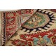 Hand Knotted Beige, Red and Light Blue Wool Area Rug Tribal Medallion Accent Rug Hand Knotted Beige, Red and Light Blue Wool Area Rug Tribal Medallion Accent Rug