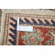 Hand Knotted Beige, Red and Light Blue Wool Area Rug Tribal Medallion Accent Rug Hand Knotted Beige, Red and Light Blue Wool Area Rug Tribal Medallion Accent Rug
