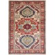 Hand Knotted Beige, Red and Light Blue Wool Area Rug Tribal Medallion Accent Rug Hand Knotted Beige, Red and Light Blue Wool Area Rug Tribal Medallion Accent Rug
