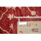 Hand Knotted Floral Turkish Area Rug with Red Field and Ivory Border | Wool Carpet for Home Decor