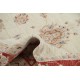 Hand Knotted Floral Area Rug with Beige Field and Red Border | Traditional Oushak Wool Carpet Hand Knotted Floral Area Rug with Beige Field and Red Border | Traditional Oushak Wool Carpet