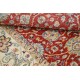 Hand Knotted Floral Oushak Large Area Rug with Red Field and Beige Border | 100% Wool Hand Knotted Floral Oushak Large Area Rug with Red Field and Beige Border | 100% Wool