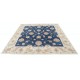 Hand Knotted Square Oushak Wool Area Rug | Navy Blue, Beige Carpet Hand Knotted Square Oushak Wool Area Rug | Navy Blue, Beige Carpet