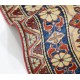 Hand Knotted Tribal Rug, Red Ivory and Blue Wool Area Rug, Geometric Traditional Carpet Hand Knotted Tribal Rug, Red Ivory and Blue Wool Area Rug, Geometric Traditional Carpet