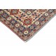 Hand Knotted Tribal Rug, Red Ivory and Blue Wool Area Rug, Geometric Traditional Carpet Hand Knotted Tribal Rug, Red Ivory and Blue Wool Area Rug, Geometric Traditional Carpet