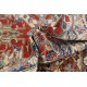 Hand Knotted Tribal Rug, Red Ivory and Blue Wool Area Rug, Geometric Traditional Carpet Hand Knotted Tribal Rug, Red Ivory and Blue Wool Area Rug, Geometric Traditional Carpet