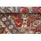 Hand Knotted Tribal Rug, Red Ivory and Blue Wool Area Rug, Geometric Traditional Carpet Hand Knotted Tribal Rug, Red Ivory and Blue Wool Area Rug, Geometric Traditional Carpet