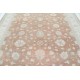 Hand Knotted Floral Oushak Area Rug with Soft Red Field and Beige Border | 100% Wool Hand Knotted Floral Oushak Area Rug with Soft Red Field and Beige Border | 100% Wool