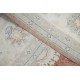 Hand Knotted Floral Oushak Area Rug with Soft Red Field and Beige Border | 100% Wool Hand Knotted Floral Oushak Area Rug with Soft Red Field and Beige Border | 100% Wool
