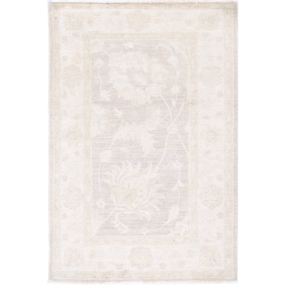 Traditional Hand Knotted Accent Rug | Beige Area Rug for Bedroom, Kitchen and Entryway Decor | 100% Wool
