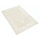 Hand Knotted Beige Turkish Wool Accent Rug with All-Over Floral Design Hand Knotted Beige Turkish Wool Accent Rug with All-Over Floral Design