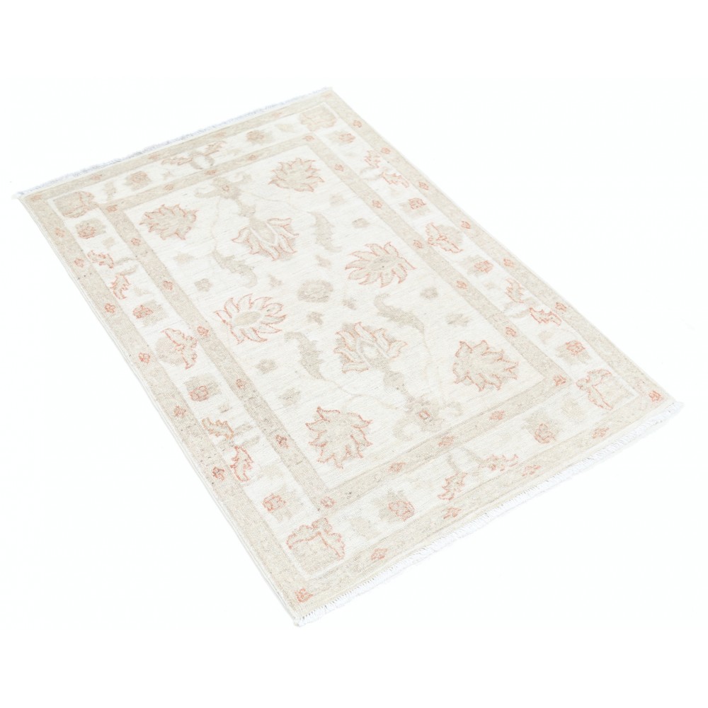 Hand Knotted Beige Turkish Wool Accent Rug with Floral Design Hand Knotted Beige Turkish Wool Accent Rug with Floral Design
