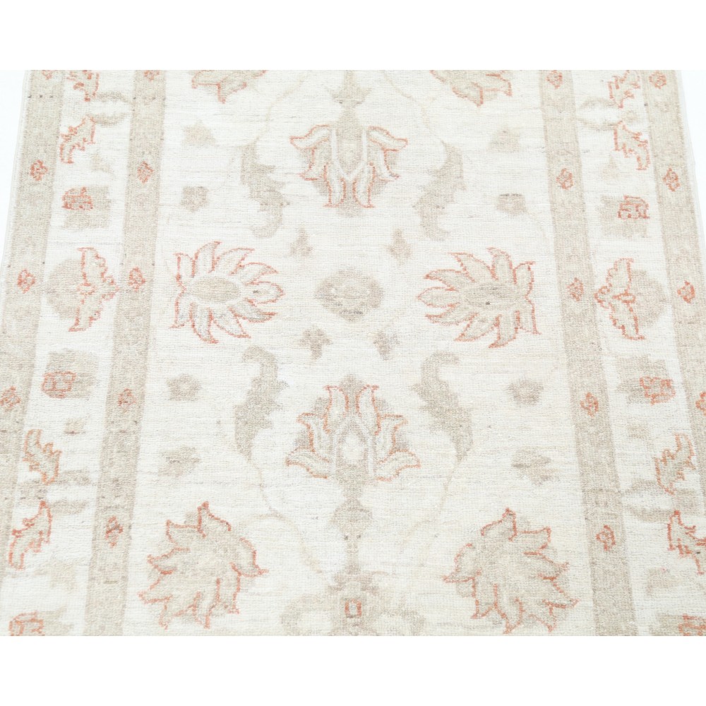 Hand Knotted Beige Turkish Wool Accent Rug with Floral Design Hand Knotted Beige Turkish Wool Accent Rug with Floral Design