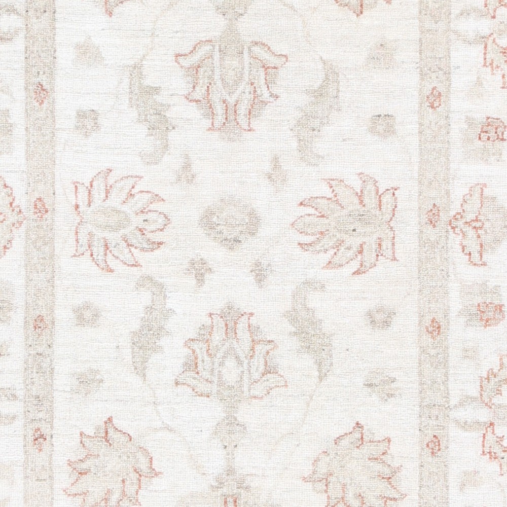 Hand Knotted Beige Turkish Wool Accent Rug with Floral Design Hand Knotted Beige Turkish Wool Accent Rug with Floral Design