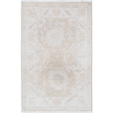 Traditional Soft Colored Accent Rug | Hand Knotted Wool Turkish Area Rug for Bedroom, Kitchen and Entryway Decor