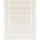 Hand Knotted Beige, Wool Area Rug | Turkish Floral Motif Accent Rug