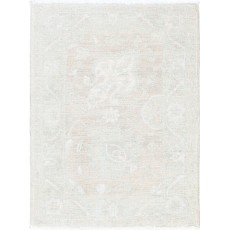 Beige Oushak Rug | Handknotted Turkish Small Area Rug | All Wool