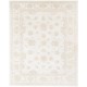 Hand Knotted Beige Wool Oushak Large Area Rug with All-Over Floral Design Hand Knotted Beige Wool Oushak Large Area Rug with All-Over Floral Design