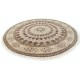 Hand Knotted Oversized Round Area Rug | Tribal Brown & Beige Circle Carpet | 100% Wool Hand Knotted Oversized Round Area Rug | Tribal Brown & Beige Circle Carpet | 100% Wool