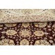 Hand Knotted Tribal Round Rug with Floral Design | 100% Wool Red Circle Oversize Carpet for Home Decor