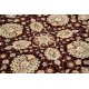 Hand Knotted Tribal Round Rug with Floral Design | 100% Wool Red Circle Oversize Carpet for Home Decor