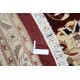 Hand Knotted Tribal Round Rug with Floral Design | 100% Wool Red Circle Oversize Carpet for Home Decor