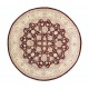 Hand Knotted Tribal Round Rug with Floral Design | 100% Wool Red Circle Oversize Carpet for Home Decor