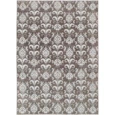 Hand Knotted Taupe Ivory Area Rug, Wool Carpet with Traditional Ornamental Pattern for Living Room and Bedroom