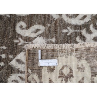 Hand Knotted Taupe Ivory Area Rug, Wool Carpet with Traditional Ornamental Pattern for Living Room and Bedroom Hand Knotted Taupe Ivory Area Rug, Wool Carpet with Traditional Ornamental Pattern for Living Room and Bedroom