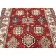 Hand Knotted Red, Ivory, Navy Blue Wool Area Rug | Turkish Geometric Design Rug Hand Knotted Red, Ivory, Navy Blue Wool Area Rug | Turkish Geometric Design Rug