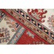 Hand Knotted Red, Ivory, Navy Blue Wool Area Rug | Turkish Geometric Design Rug Hand Knotted Red, Ivory, Navy Blue Wool Area Rug | Turkish Geometric Design Rug