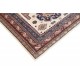 Hand Knotted Red, Ivory, Navy Blue Turkish Wool Area Rug with Geometric Design Hand Knotted Red, Ivory, Navy Blue Turkish Wool Area Rug with Geometric Design