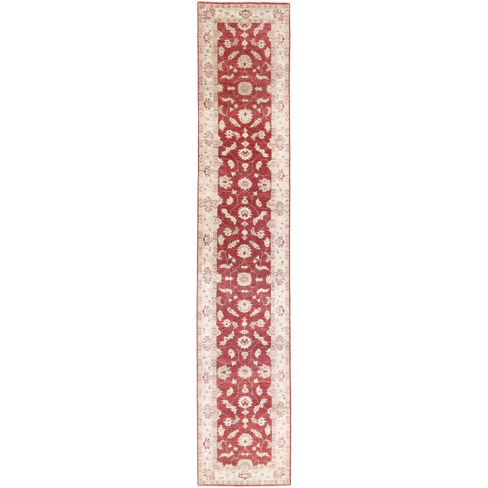 Hand Knotted Red, Beige Wool Long Runner Rug | Oushak Floral Corridor Rug for Hallway, Kitchen Hand Knotted Red, Beige Wool Long Runner Rug | Oushak Floral Corridor Rug for Hallway, Kitchen