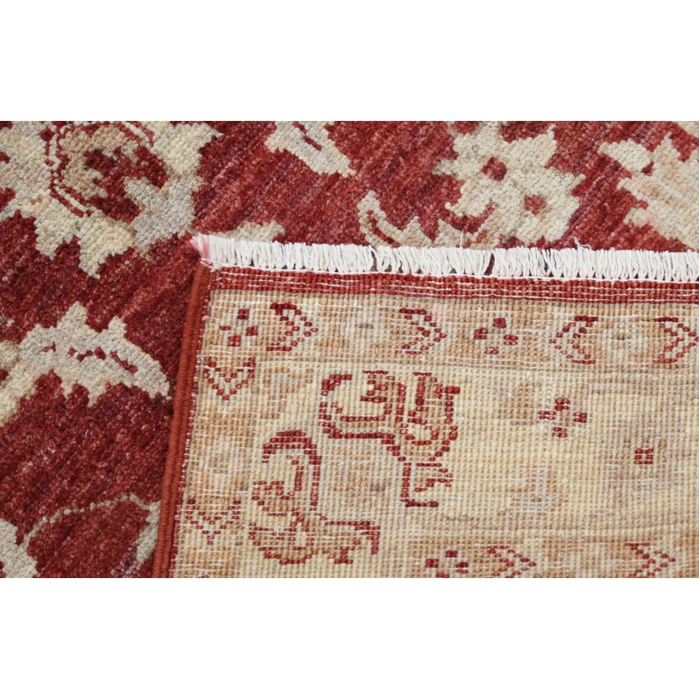Hand Knotted Red, Beige Wool Long Runner Rug | Oushak Floral Corridor Rug for Hallway, Kitchen Hand Knotted Red, Beige Wool Long Runner Rug | Oushak Floral Corridor Rug for Hallway, Kitchen