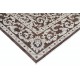 Hand Knotted Brown and Ivory Wool Area Rug | Turkish Floral Scroll Design Carpet Hand Knotted Brown and Ivory Wool Area Rug | Turkish Floral Scroll Design Carpet