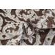 Hand Knotted Brown and Ivory Wool Area Rug | Turkish Floral Scroll Design Carpet Hand Knotted Brown and Ivory Wool Area Rug | Turkish Floral Scroll Design Carpet