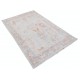 Hand Knotted Ivory, Peach, Light Blue Wool Area Rug | Subtle Botanical Accent Rug Hand Knotted Ivory, Peach, Light Blue Wool Area Rug | Subtle Botanical Accent Rug