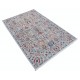 Multicolor Hand Knotted Accent Rug with Floral Design | Ivory, Light Blue and Red Colors Multicolor Hand Knotted Accent Rug with Floral Design | Ivory, Light Blue and Red Colors