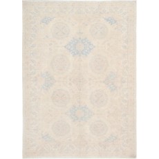 Hand Knotted Wool Area Rug | Decorative Soft-Toned Rug for Living Room Decor