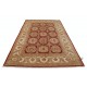 Hand Knotted Red, Beige Wool Rug | Geometric Floral Pattern Carpet