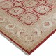 Hand Knotted Red, Beige Wool Rug | Geometric Floral Pattern Carpet