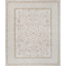 Handknotted Large Area Rug for Dining Room and Bedroom | Beige Carpet for Living Room | 100% Wool