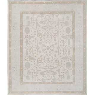 Handknotted Large Area Rug for Dining Room and Bedroom | Beige Carpet for Living Room | 100% Wool