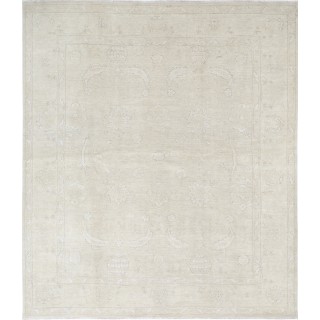 Hand Knotted Beige Wool Large Area Rug | Traditional Floral Carpet