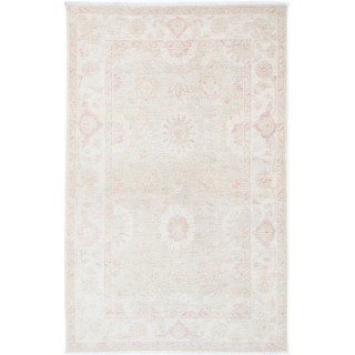 Beige New Turkish Small Rug | Hand Knotted Accent Rug | 100% Wool