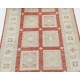 Hand Knotted Red, Ivory Wool Runner Rug | Turkish Geometric Design Corridor Rug for Hallway, Kitchen Hand Knotted Red, Ivory Wool Runner Rug | Turkish Geometric Design Corridor Rug for Hallway, Kitchen