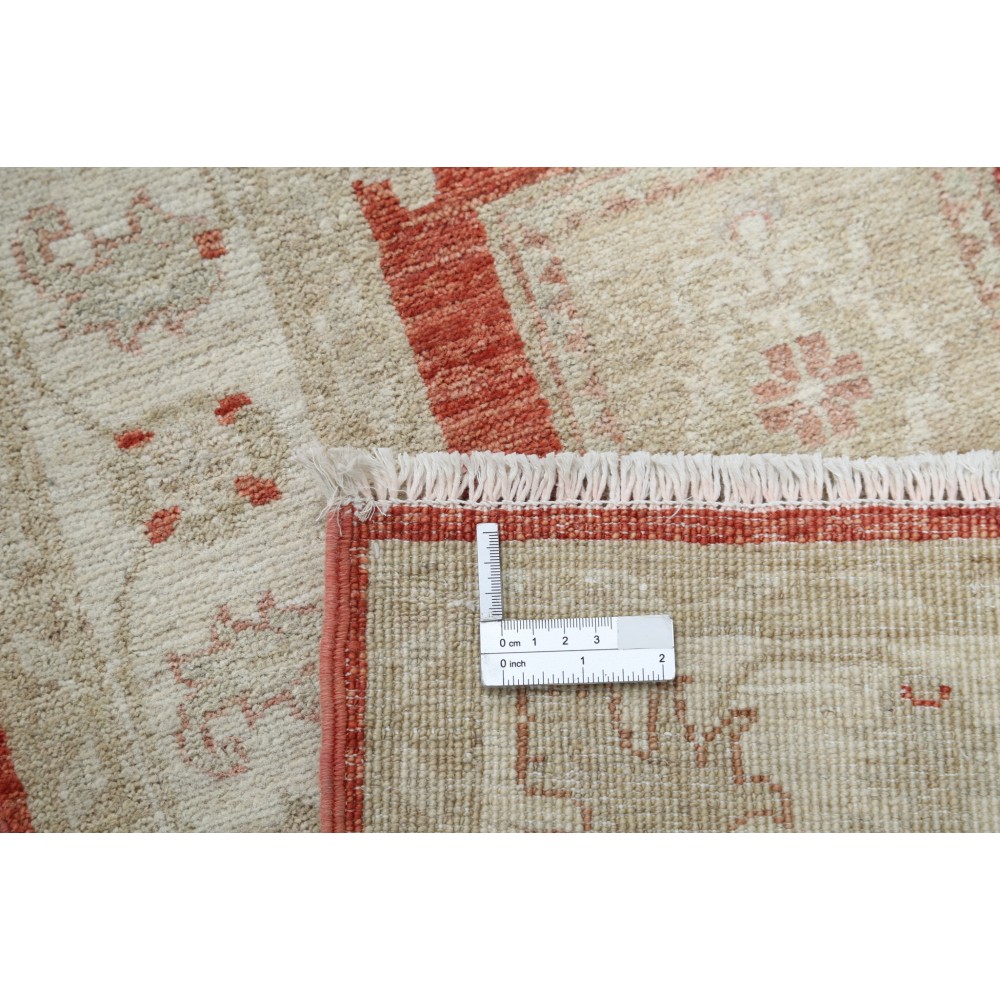 Hand Knotted Red, Ivory Wool Runner Rug | Turkish Geometric Design Corridor Rug for Hallway, Kitchen Hand Knotted Red, Ivory Wool Runner Rug | Turkish Geometric Design Corridor Rug for Hallway, Kitchen