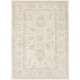 Hand Knotted Oushak Rug | Beige Accent Rug with All-Over Floral Design | 100% Wool Hand Knotted Oushak Rug | Beige Accent Rug with All-Over Floral Design | 100% Wool